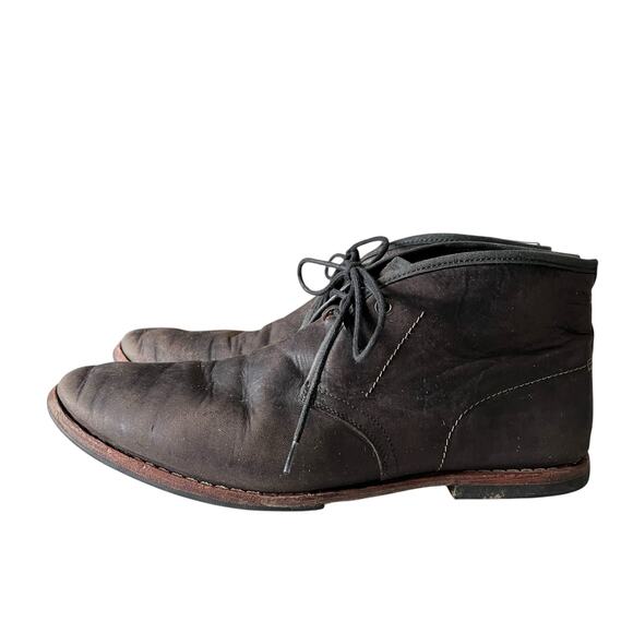 TIMBERLAND Mens Chelsea Boot Distressed Brown Sz 9 Lace Up Full Leather Upper - Picture 3 of 10